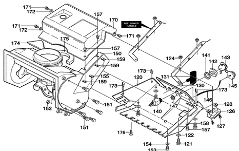 Top Cover Assembly Diagram and Parts List for 620301X54NC 2004 Briggs and Stratton Snow Blower